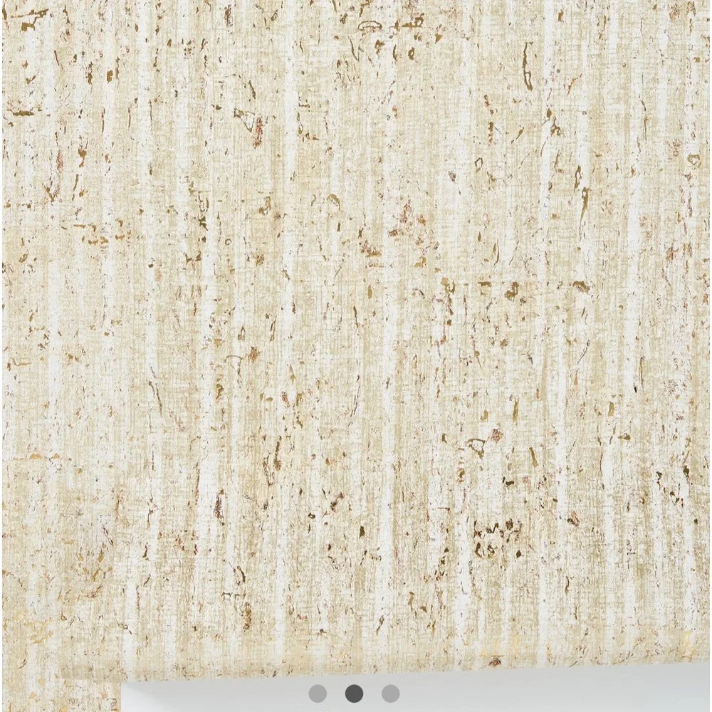 Anthropologie Samar Metallic Cork Textured Wallpaper Taupe